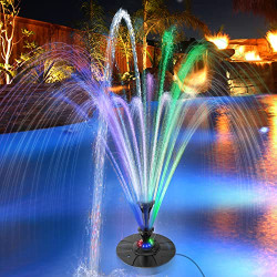 Pond Fountain Pump with 12 LED Lights