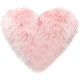 Faux Fur Heart Shaped Throw Pillow