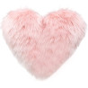 Faux Fur Heart Shaped Throw Pillow