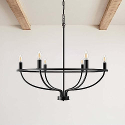 Black Farmhouse Iron Chandelier