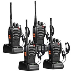 Two Way Radios with Flashlight Li-ion Battery and Charger（4 Pack）