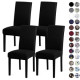 Dining Room Stretch Chairs Cover Set of 4 -Black