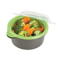 Mini Microwave Steamer, Gray