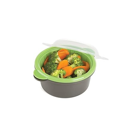 Mini Microwave Steamer, Gray