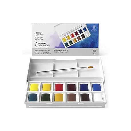 Pocket Set, 12 Half Pan w/ Brush