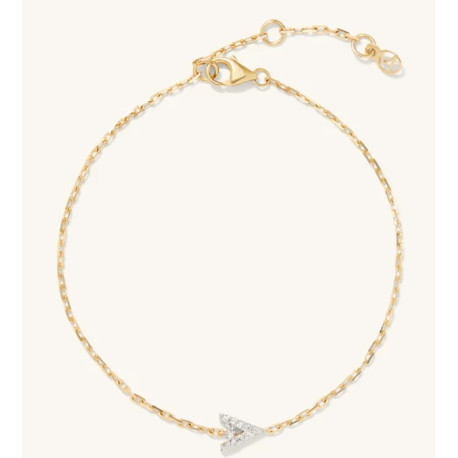 Diamond Letter Bracelet