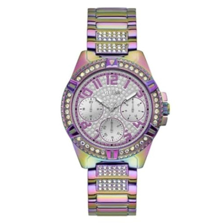 GUESS Iridescent Crystal Multifunction Watch