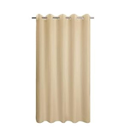 Extra Long No Hook Beige Shower Curtain