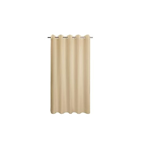 Extra Long No Hook Beige Shower Curtain