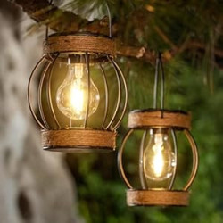 2 Pack Solar Outdoor Lanterns