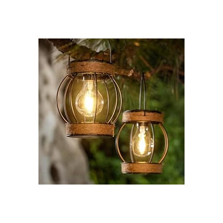 2 Pack Solar Outdoor Lanterns