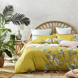 Exotic Modern Floral Print Bedding Birds Flowers