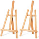 Wooden Small Easels Portable Photo Picture Sign Holder (2 Pack)