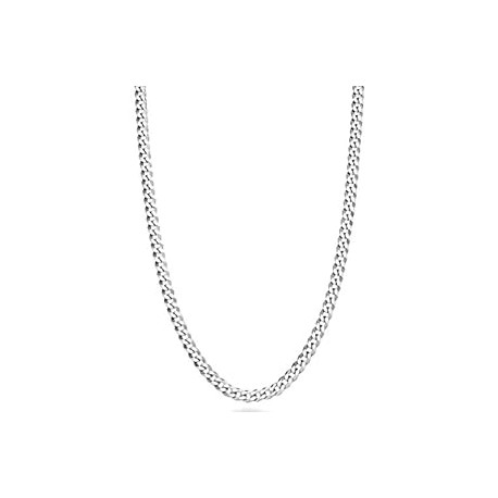 925 Sterling Silver 3.5mm Diamond Cut Cuban