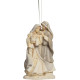 Family Stone Resin Ornament, 4.4”, Cream