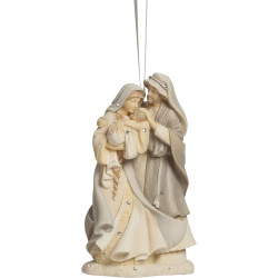 Family Stone Resin Ornament, 4.4”, Cream