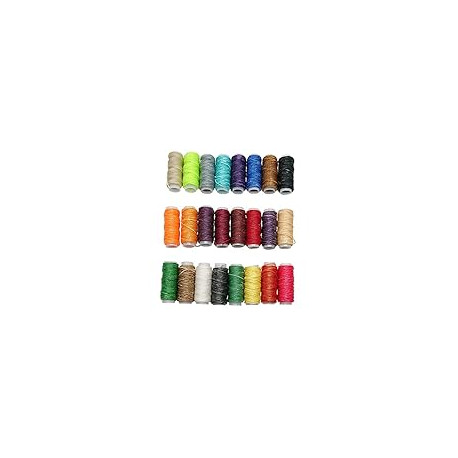 24 Colors Waxed Thread, Leather Sewing