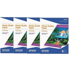 4 Pks of 20 Sheets Epson Photo Quality Glossy 8 1/2x11