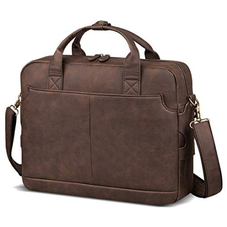 Leather Briefcases for Men Laptop Briefcase 15.6