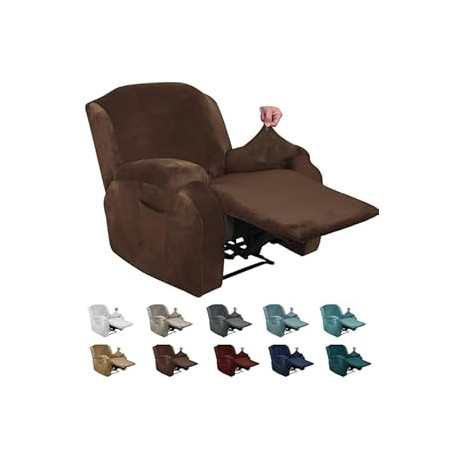 Velvet 4 Piece Recliner Cover
