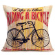 Vintage Bicycle Decorative Pillow Covers