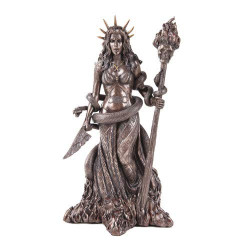 Hecate Statue Bronze Patina
