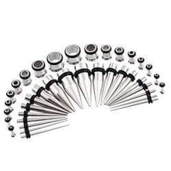 38PCS 16g-00g Surgical Steel