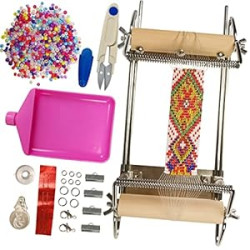 Adjustable Bead Loom Kit with Seed Beads