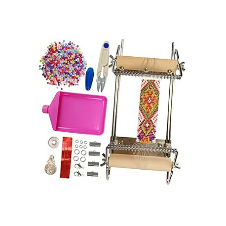 Adjustable Bead Loom Kit with Seed Beads