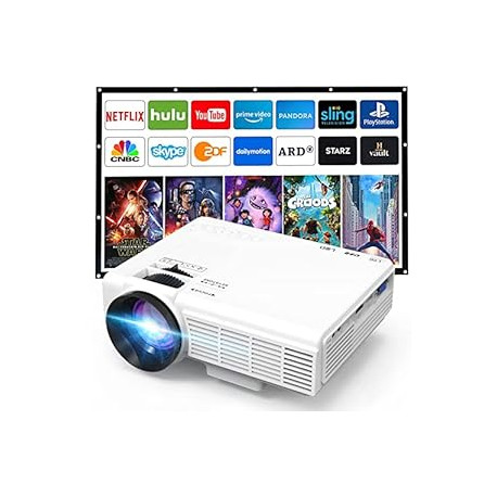 Mini Projector, 1080P Full HD