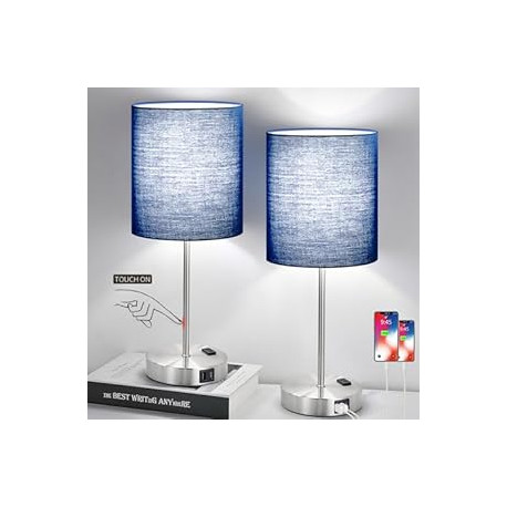 Set of 2 Touch Control Table Lamps