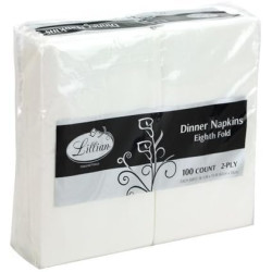 White Party Napkins, Value Pack 100 Count