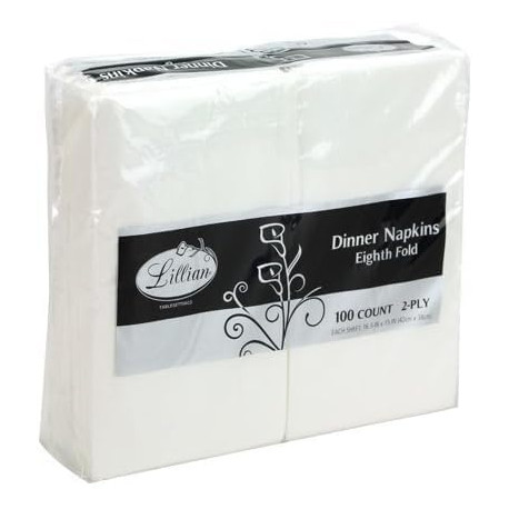 White Party Napkins, Value Pack 100 Count