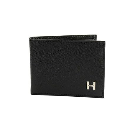Men's Leather Passcase Billfold Wallet-Black
