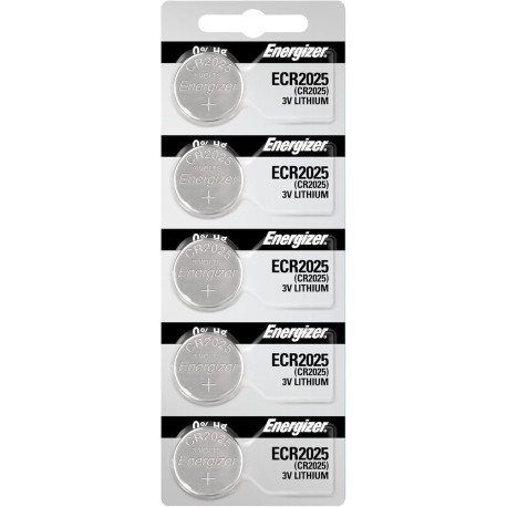 Energizer CR2025 Lithium Batteries (1 Pack of 5)