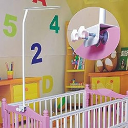 Crib Canopy Holder Universal Metal Adjustable Clip-On Stand Bracket