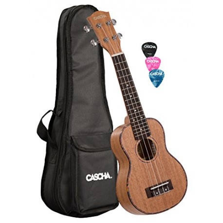 CASCHA, 4-String Premium Mahogany Soprano Ukulele