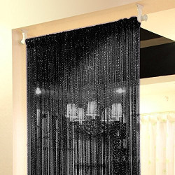Black Curtains,Door Fringe Curtain,Door Curtains