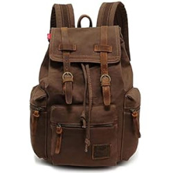 vintage Canvas Backpack,17" Laptop Backpacks