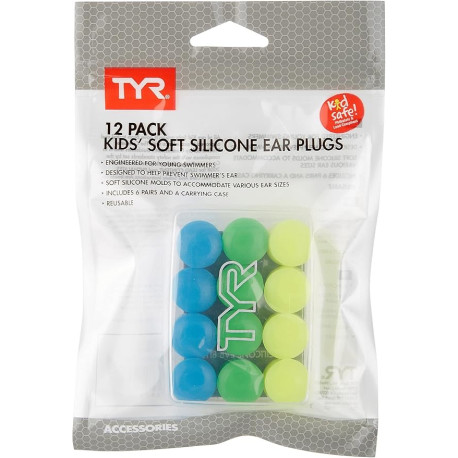 Kids Soft Silicone Ear Plugs - 12 Pack (6 Pairs)