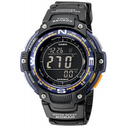 Men's SGW-100-2BCF Twin Sensor Digital Display Quartz Black Watch