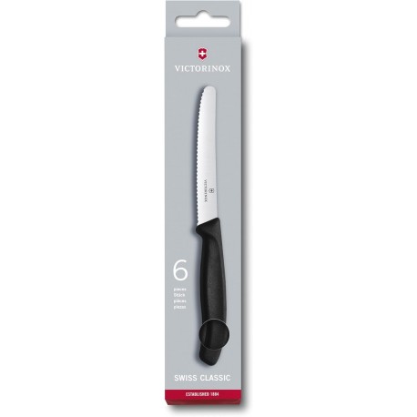 Everyday Family Dining Serrated Blade in Black, Set of 6 Visit the Victorinox Store