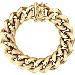 Hip Hop 14K Cuban Link Chain 5 Times Real Gold