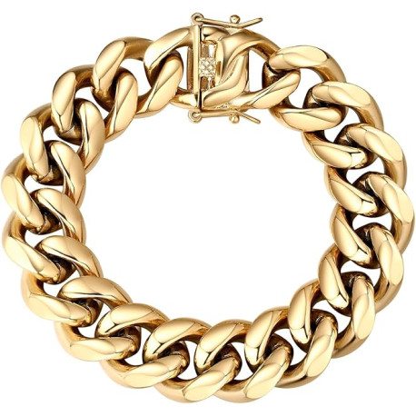 Hip Hop 14K Cuban Link Chain 5 Times Real Gold