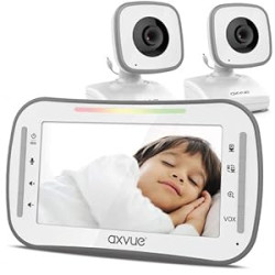 Video Baby Monitor, Comfortable Slim Design Handheld Enclosure, 4.3" Screen Monitor & 2 Camera