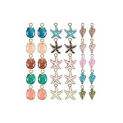 30PCS Metal Starfish Shell Conch