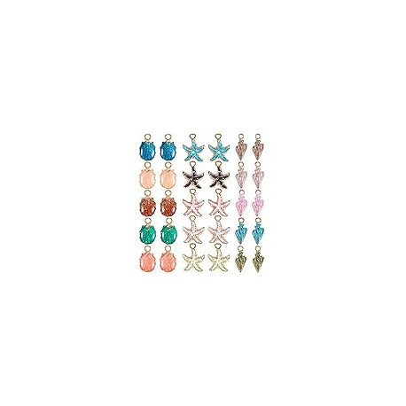 30PCS Metal Starfish Shell Conch