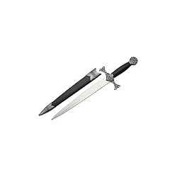 15.5” Black Medieval Style Celtic Knot Replica Display Dagger