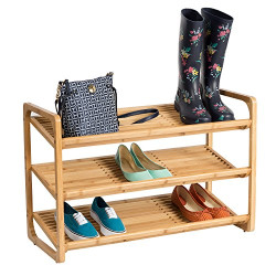 Bamboo 3-Tier Shoe Shelf