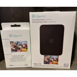 Lifeprint Photo and Video Printer for iPhone 3” x 4.5” with 20 Pack Film